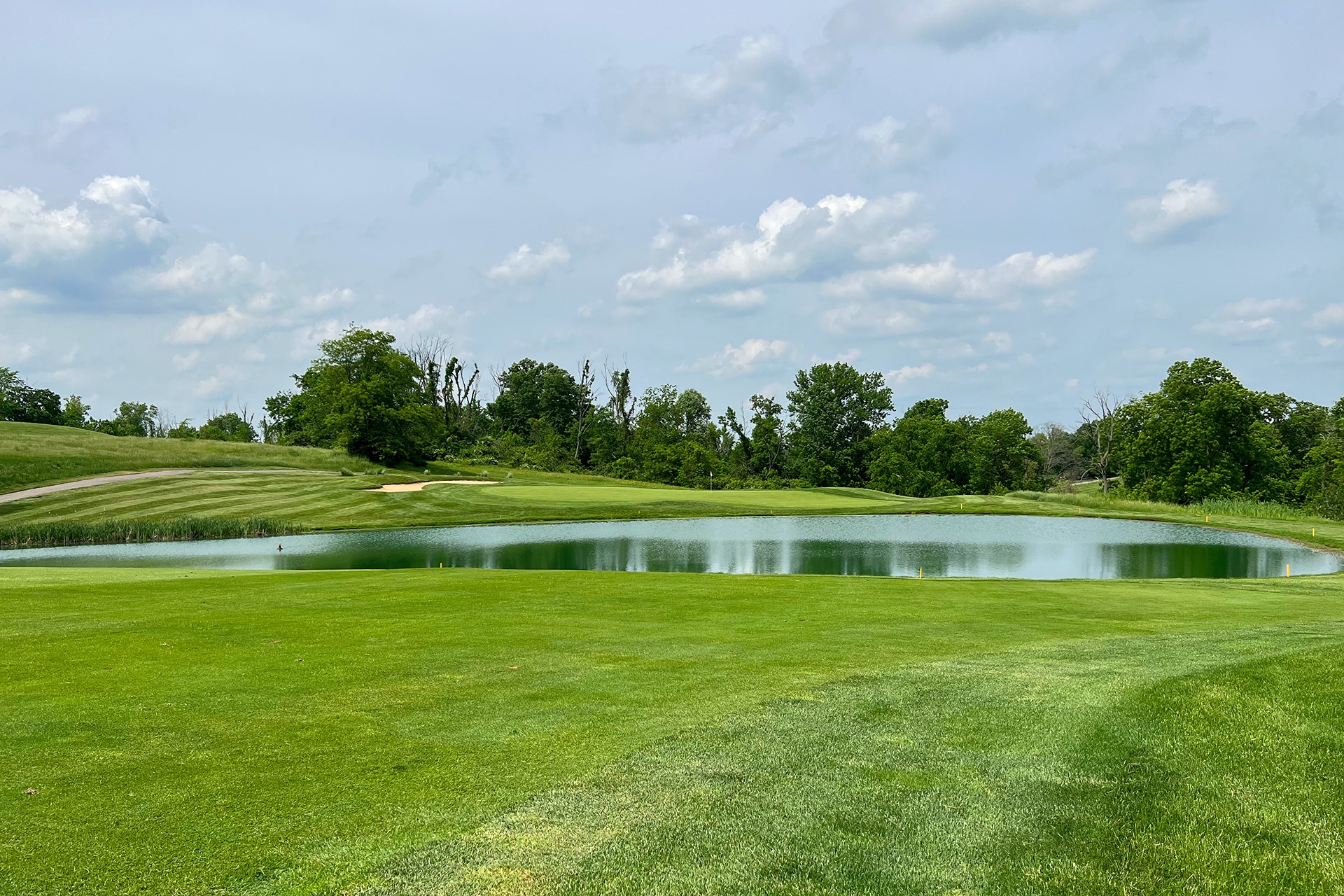 Pond on golf course