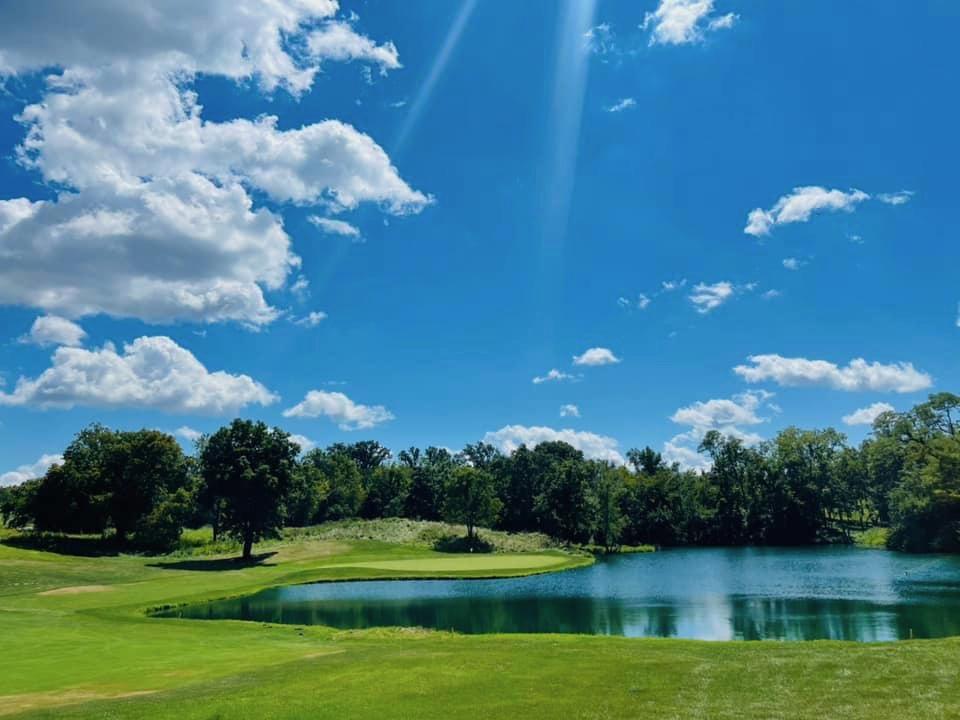 View of Golf course on bright blue day